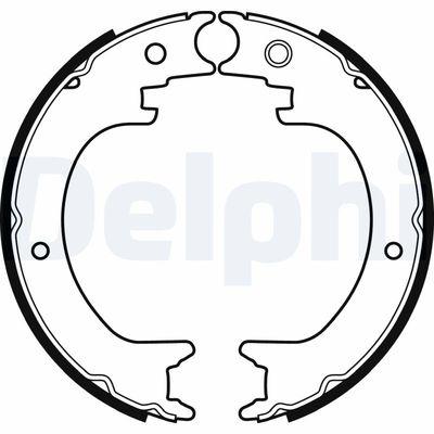 Handbroms delar - Bromsbackar, sats, parkeringsbroms DELPHI LS2082