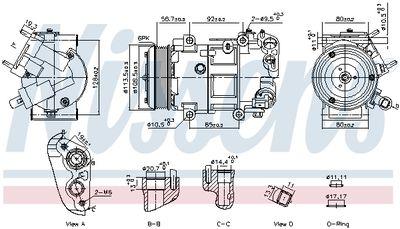 A/C-kompressor - Kompressor, klimatanläggning NISSENS 891109