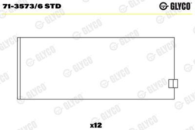 Vevaxellager - Vevstakslager GLYCO 71-3573/6 STD