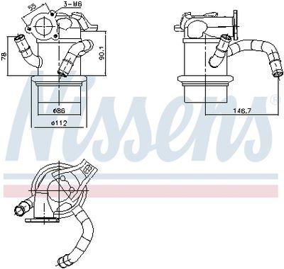 EGR-kylare - Kylare, avgasåterföring NISSENS 989421