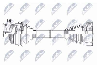 Drivaxel - Drivaxel NTY NPW-VW-091