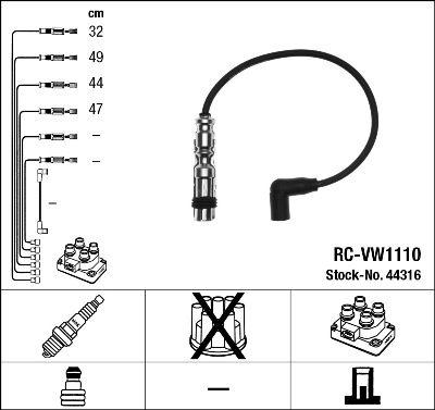 Tändkabel - Tändkabelsats NGK 44316