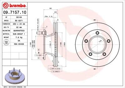 Bromsskivor - Bromsskiva BREMBO 09.7157.10