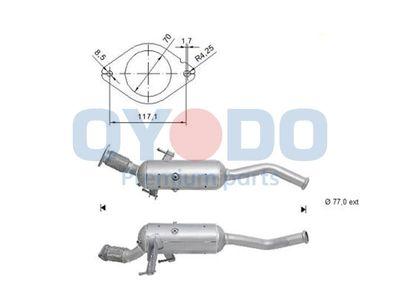 Dieselpartikelfilter - Sot-/partikelfilter, avgassystem OYODO 20N0141-OYO