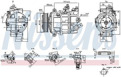 A/C-kompressor - Kompressor, klimatanläggning NISSENS 890893