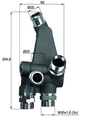 Oljetermostat - Termiostat, oljekylning MAHLE TO 3 83