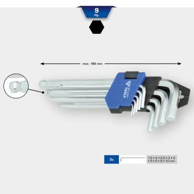 Vinklad skruvmejselsats - Vinkelskruvnyckelsats KS TOOLS BT045009