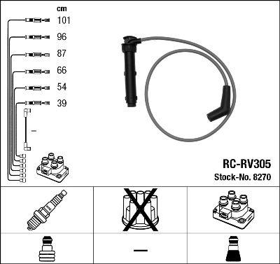 Tändkabel - Tändkabelsats NGK 8270