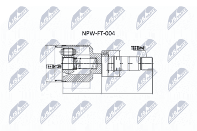 CV-led - Ledsats, drivaxel NTY NPW-FT-004