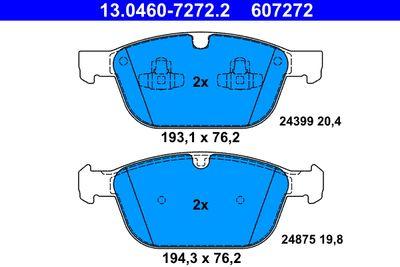 Bromsbelägg - Bromsbeläggssats, skivbroms ATE 13.0460-7272.2