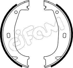 Handbroms delar - Bromsbackar, sats, parkeringsbroms CIFAM 153-016