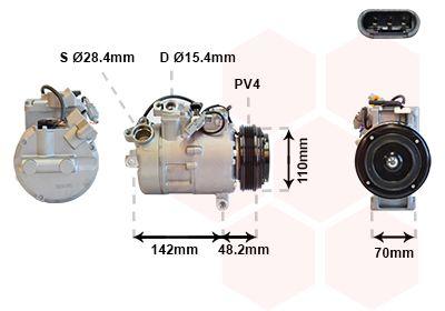 A/C-kompressor - Kompressor, klimatanläggning VAN WEZEL 0600K385