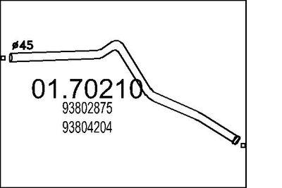 Avgasrör - Avgasrör MTS 01.70210