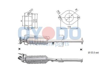 Dieselpartikelfilter - Sot-/partikelfilter, avgassystem OYODO 20N0039-OYO