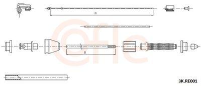 Spjällkabel - Gasvajer COFLE 92.3K.RE001