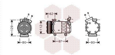 A/C-kompressor - Kompressor, klimatanläggning VAN WEZEL 4300K331