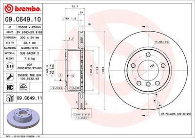 Bromsskivor - Bromsskiva BREMBO 09.C649.11