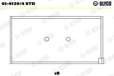 Vevaxellager - Vevstakslager GLYCO 01-4139/4 STD