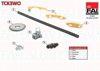 Kamkedjesats - Transmissionskedjesats FAI AUTOPARTS TCK3WO