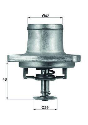 Termostat - Termostat, kylmedel MAHLE TI 48 80D