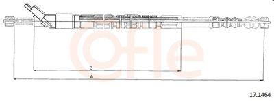 Parkeringsbromskablar - Vajer, parkeringsbroms COFLE 92.17.1464