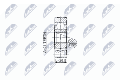 Drivaxelkoppling - Led, kardanaxel NTY NPW-SU-011