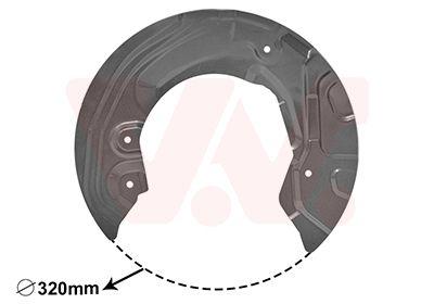 Stänkskydd för bromsar - Bromssköld VAN WEZEL 0627372