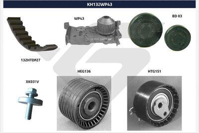 Vattenpump + kamremssats - Vattenpump + kuggremssats HUTCHINSON KH 132WP43