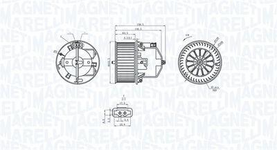 Fläktmotor - Kupéfläkt MAGNETI MARELLI 069412360010