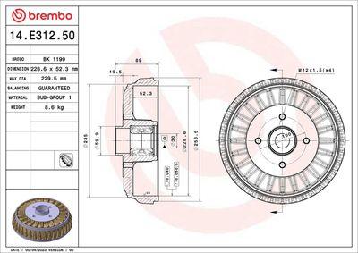 Bromstrummor - Bromstrumma BREMBO 14.E312.50