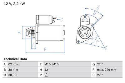 Startmotor - Startmotor BOSCH 0 986 024 380