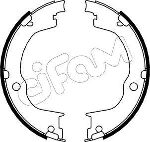 Handbroms delar - Bromsbackar, sats, parkeringsbroms CIFAM 153-317