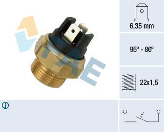 Temperaturfläkt, kylarradiatorfläkt - Termokontakt, kylarfläkt FAE 37330