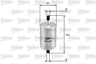 Bränslefilter - Bränslefilter VALEO 587001