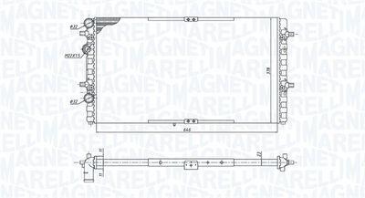 Kylare - Kylare, motorkylning MAGNETI MARELLI 350213191400