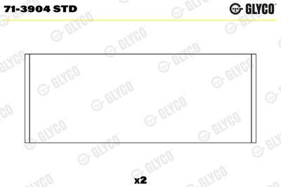 Vevaxellager - Vevstakslager GLYCO 71-3904 STD