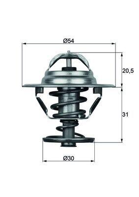 Termostat - Termostat, kylmedel MAHLE TX 10 76D