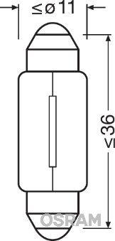 Dörrbelysning - Glödlampa, dörr OSRAM 6461