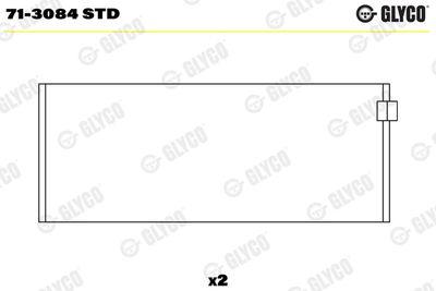 Vevaxellager - Vevstakslager GLYCO 71-3084 STD