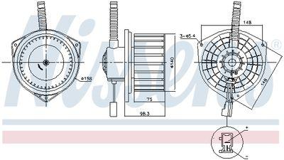 Fläktmotor - Kupéfläkt NISSENS 87753