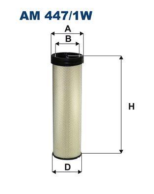 Sekundärt luftfilter/Kupéfilter - Sekundärluftfilter FILTRON AM 447/1W