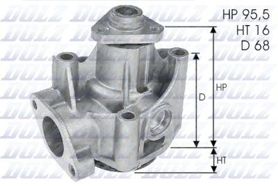 Vattenpump - Vattenpump, motorkylning DOLZ L135