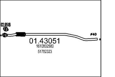 Avgasrör - Avgasrör MTS 01.43051