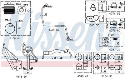 Monteringssats för turboaggregat - Monteringsats, Turbo NISSENS 9300911