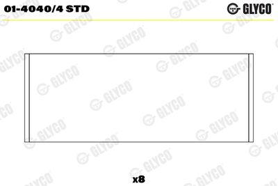 Vevaxellager - Vevstakslager GLYCO 01-4040/4 STD