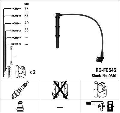 Tändkabel - Tändkabelsats NGK 0640