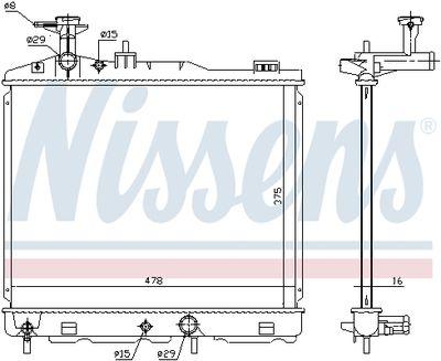 Kylare - Kylare, motorkylning NISSENS 68187