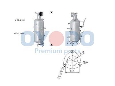 Dieselpartikelfilter - Sot-/partikelfilter, avgassystem OYODO 20N0154-OYO