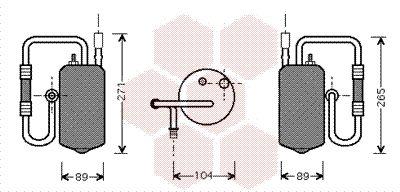 Torkfilter - Torkare,m klimatanläggning VAN WEZEL 1800D349