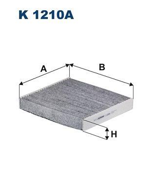 Pollenfilter - Filter, kupéventilation FILTRON K 1210A